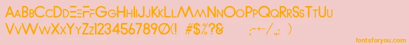 WvelezLogofont-fontti – oranssit fontit vaaleanpunaisella taustalla
