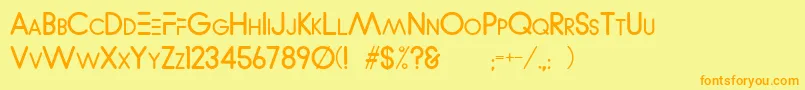 fuente WvelezLogofont – Fuentes Naranjas Sobre Fondo Amarillo