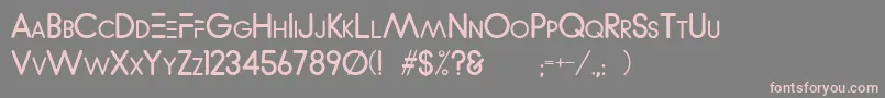 フォントWvelezLogofont – 灰色の背景にピンクのフォント