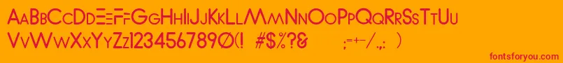 WvelezLogofont-fontti – punaiset fontit oranssilla taustalla