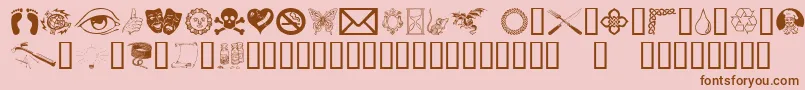 Oddsod Font – Brown Fonts on Pink Background