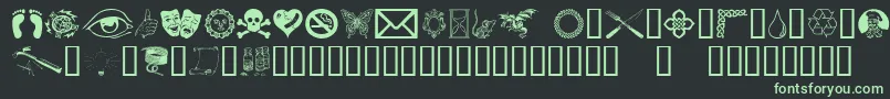 Oddsod Font – Green Fonts on Black Background