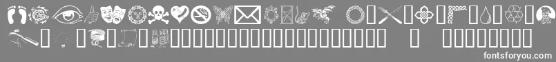 Oddsod Font – White Fonts on Gray Background