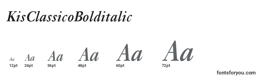 KisClassicoBolditalic Font Sizes