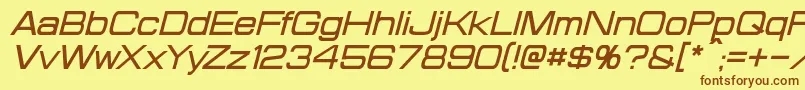 ProbertItalic Font – Brown Fonts on Yellow Background