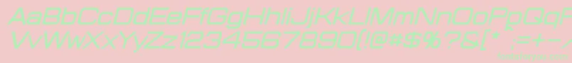 ProbertItalic Font – Green Fonts on Pink Background