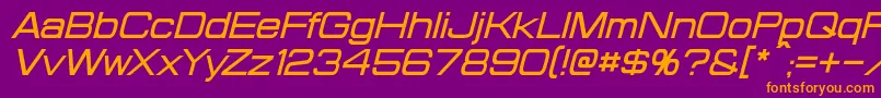 ProbertItalic Font – Orange Fonts on Purple Background