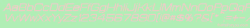 ProbertItalic Font – Pink Fonts on Green Background