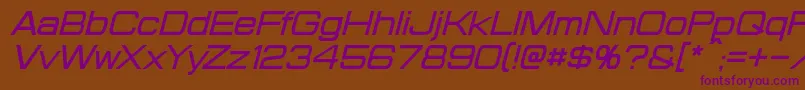 ProbertItalic Font – Purple Fonts on Brown Background