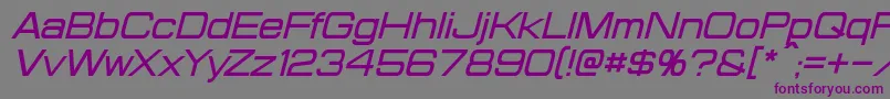 Шрифт ProbertItalic – фиолетовые шрифты на сером фоне