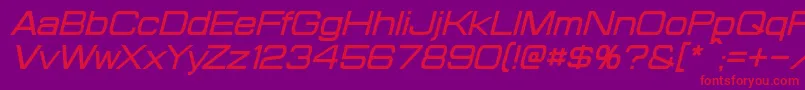 ProbertItalic Font – Red Fonts on Purple Background