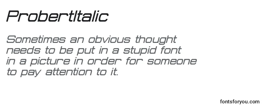 Review of the ProbertItalic Font