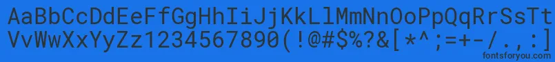 RobotomonoRegular Font – Black Fonts on Blue Background