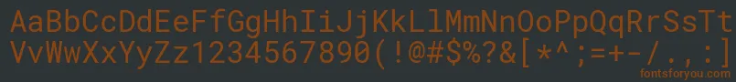 fuente RobotomonoRegular – Fuentes Marrones Sobre Fondo Negro