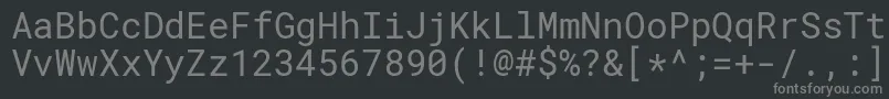 Шрифт RobotomonoRegular – серые шрифты на чёрном фоне