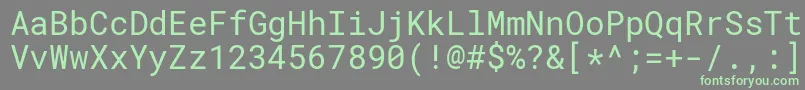 RobotomonoRegular Font – Green Fonts on Gray Background