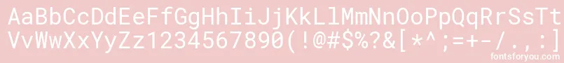 RobotomonoRegular Font – White Fonts on Pink Background