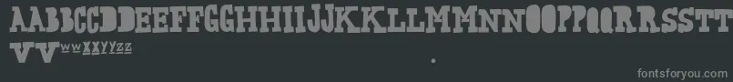 FreakingStrange Font – Gray Fonts on Black Background