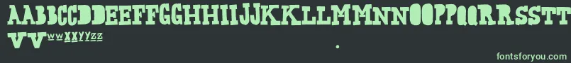 FreakingStrange Font – Green Fonts on Black Background