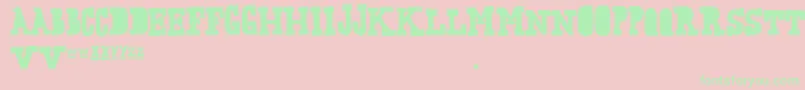 FreakingStrange Font – Green Fonts on Pink Background