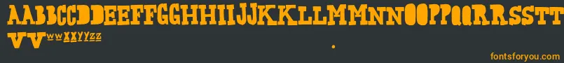 FreakingStrange Font – Orange Fonts on Black Background