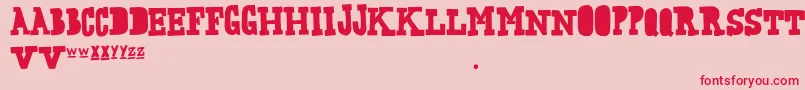 FreakingStrange Font – Red Fonts on Pink Background