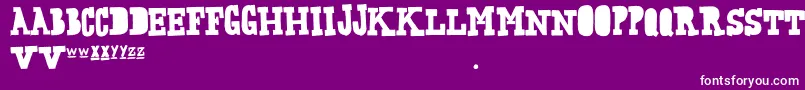 FreakingStrange Font – White Fonts on Purple Background