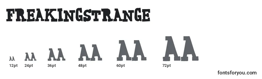 FreakingStrange Font Sizes