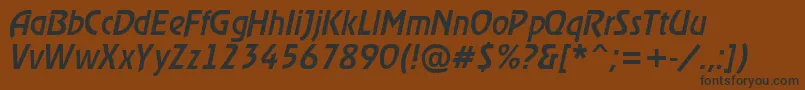 RewindermediumItalic Font – Black Fonts on Brown Background