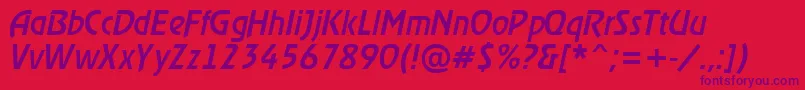 RewindermediumItalic Font – Purple Fonts on Red Background