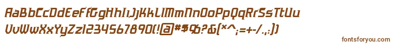 フォントAntigravBbItalic – 白い背景に茶色のフォント