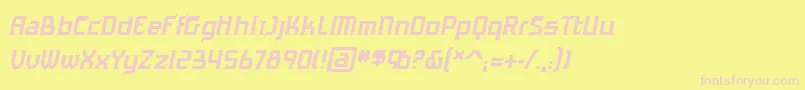 AntigravBbItalic-Schriftart – Rosa Schriften auf gelbem Hintergrund