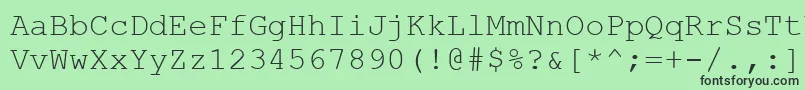 Carrier Font – Black Fonts on Green Background