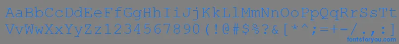 Carrier Font – Blue Fonts on Gray Background