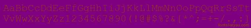 Шрифт Carrier – коричневые шрифты на фиолетовом фоне