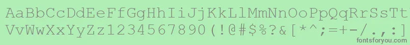 フォントCarrier – 緑の背景に灰色の文字