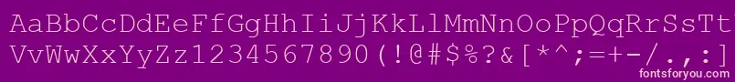 フォントCarrier – 紫の背景にピンクのフォント