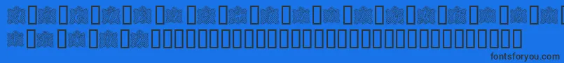 RibbonCaps Font – Black Fonts on Blue Background