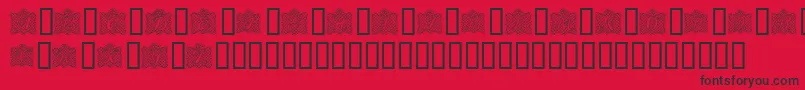 RibbonCaps Font – Black Fonts on Red Background
