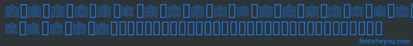 RibbonCaps Font – Blue Fonts on Black Background