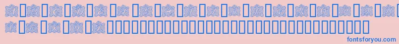 Police RibbonCaps – polices bleues sur fond rose