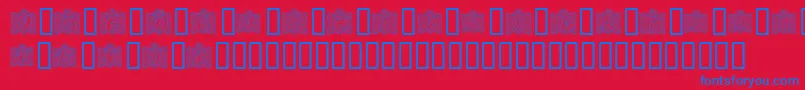 RibbonCaps Font – Blue Fonts on Red Background