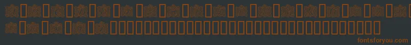 RibbonCaps Font – Brown Fonts on Black Background