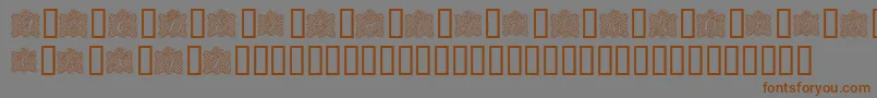 RibbonCaps Font – Brown Fonts on Gray Background
