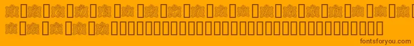 fuente RibbonCaps – Fuentes Marrones Sobre Fondo Naranja