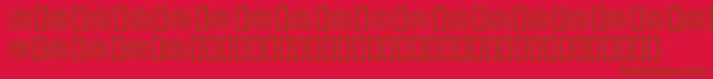 RibbonCaps Font – Brown Fonts on Red Background