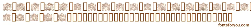 RibbonCaps-fontti – ruskeat fontit valkoisella taustalla