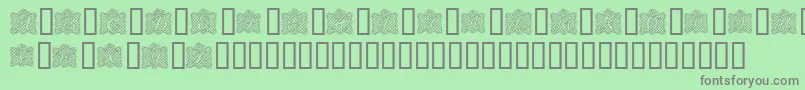 RibbonCaps Font – Gray Fonts on Green Background