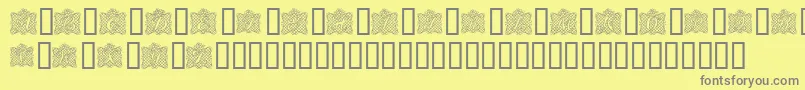 Шрифт RibbonCaps – серые шрифты на жёлтом фоне
