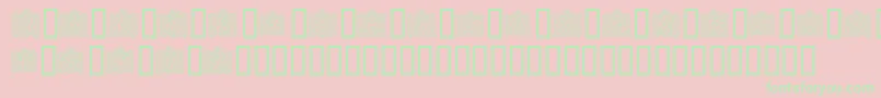 RibbonCaps Font – Green Fonts on Pink Background